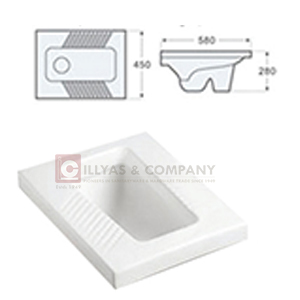 Shanks foote rest squariting pan